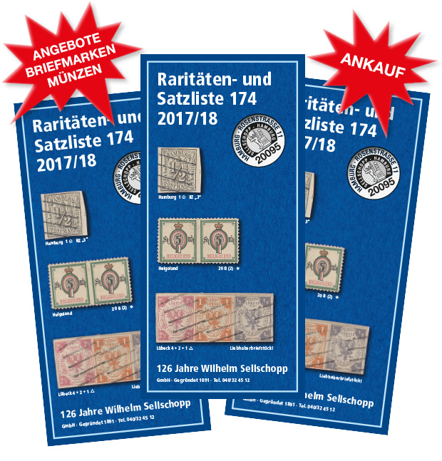 Raritäten- und Satzliste 174 - 2017/2018 Raritäten- und Satzliste 174 - 2017/2018