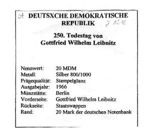 DDR - Gottfried Wilhelm Leibnitz (J1518)